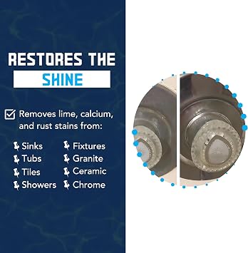 Diamond Shine Professional Combo Pack Bathroom & Kitchen Cleaners, 2x 10oz Diamond-Infused Hard Water Remover for Shower Doors, Cooktops, Stainless Steel & Faucets