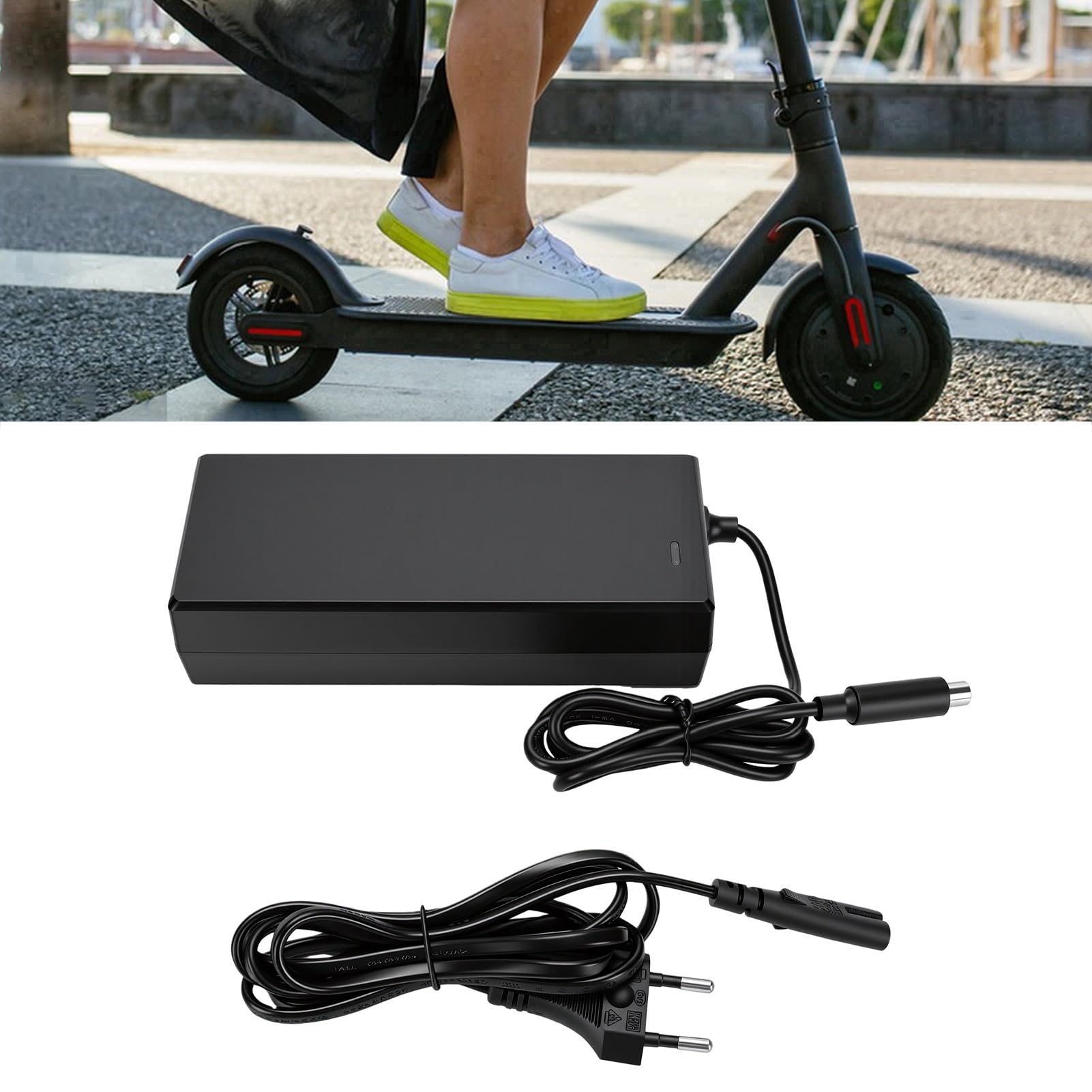 Chargeur de Batterie pour Scooter électrique 2A, Adaptateur d'alimentation pour Kukirin