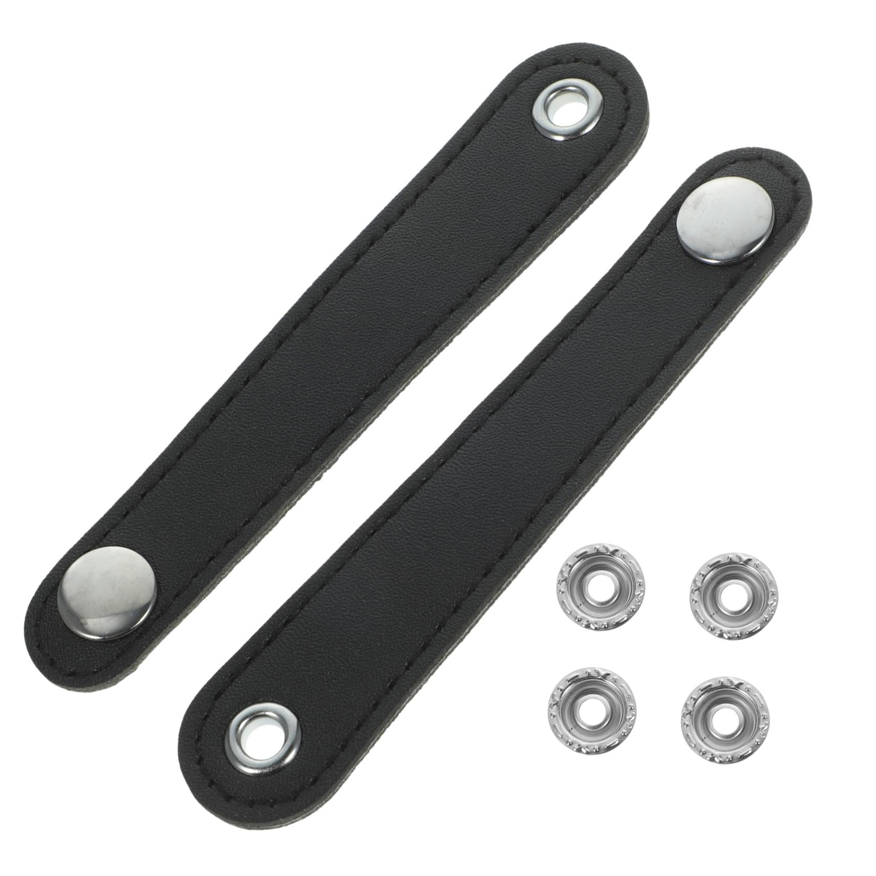 ibasenice Leather Accordion Bellows Straps Set 2-layer Easy to Replace Compact for Storage