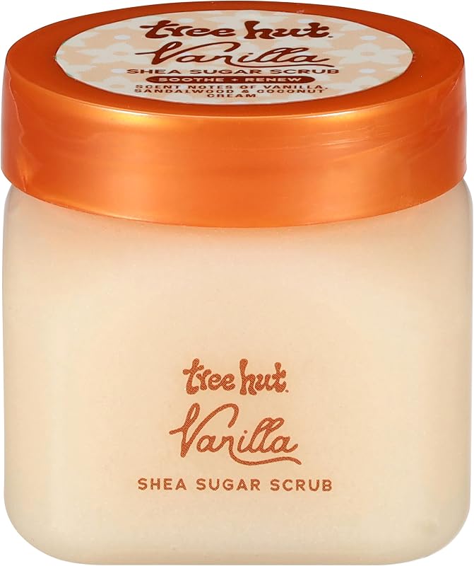 Tree Hut Mini Vanilla Body Scrub, Travel Size Sugar Scrub, 3.4 Oz | Exfoliating & Nourishing Sugar Scrub with Shea Butter, Body Exfoliator For All Skin Types, Self Care Gifts for Women, Vegan