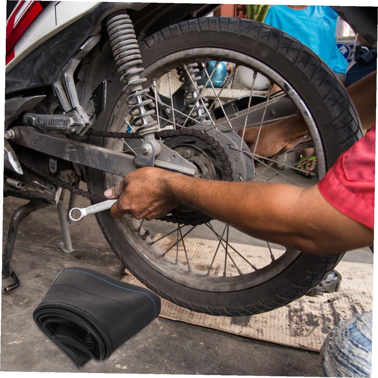 Cámara de Aire de Goma para Reemplazo de Neumáticos Off-road 3.00-12 Pulgadas Resistente y Cómoda para Motocicleta Todoterreno