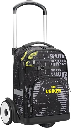 UNIKER Mochila con ruedas con carrito extraíble,Maletín de viaje debajo del asiento de transporte en equipaje,Mochila con ruedas con ruedas, Dappled