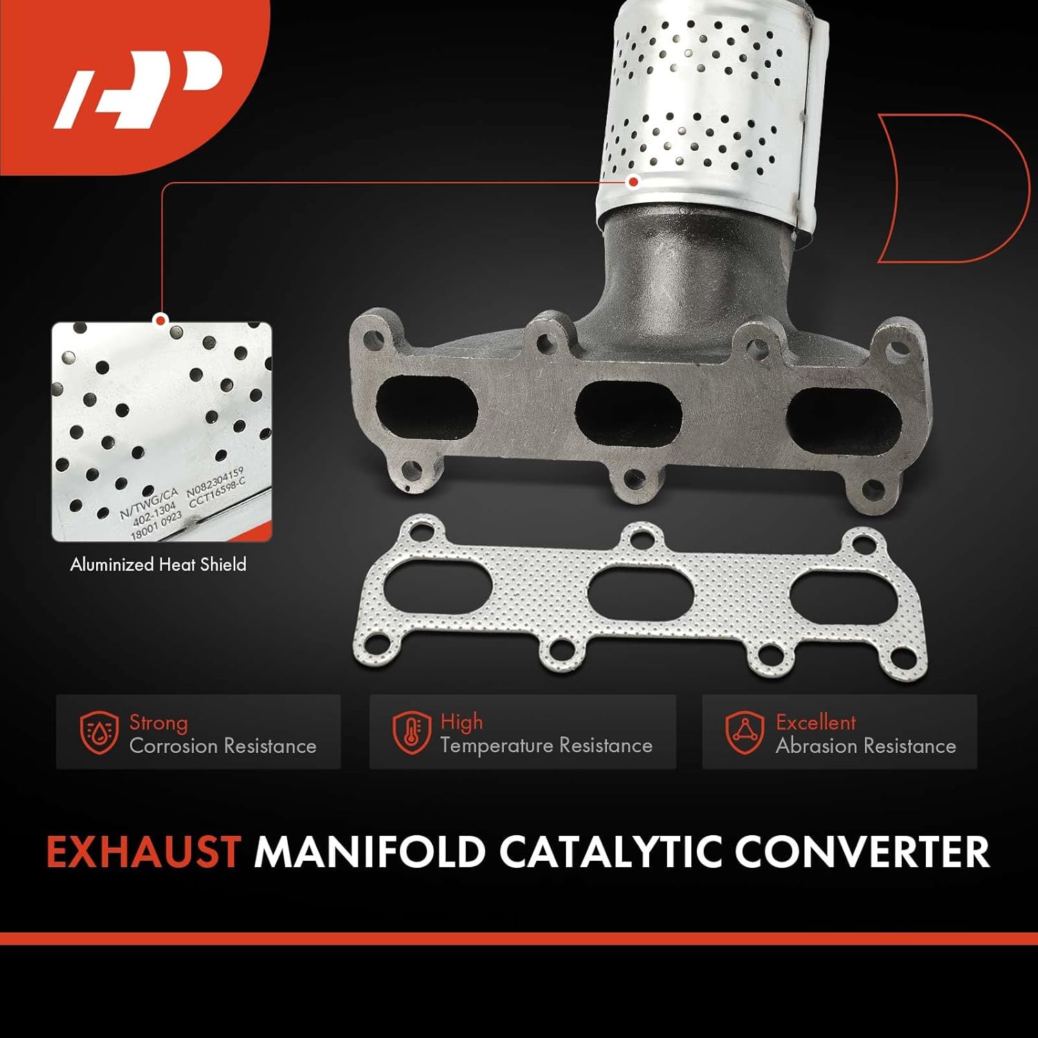 A-Premium Front Exhaust Manifold Catalytic Converter Kit Direct-Fit Compatible with Hyundai Santa Fe 2005-2006, Tucson 2005-2009 & Kia Sportage 2005-2010, 2.7L, EPA Compliant