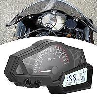 Vista 9 de Odómetro LCD, ABS LCD motocicleta odómetro velocidad combustible medidor 15000RPM apto para 300