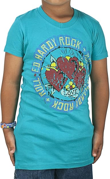 Ed Hardy Big Girls' Love V-Neck T-Shirt 