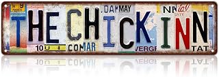 Vintage The Chick Inn Street Sign Chicken Coop Wall Decor Metal Tin Signs