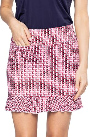 GOLFTINI Womens Golf Skort 17.5 Fashionable Performance Skirt with Built-in Shorts