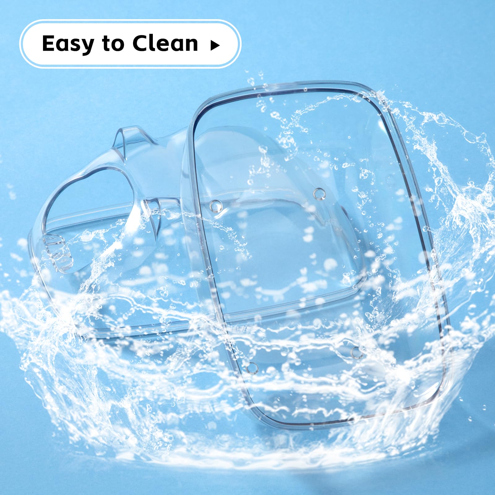 Vaschetta Per Bagno Di Sabbia Per Criceti - Trasparente, Facile Da Pulire, Per Piccoli Animali - Foto 5