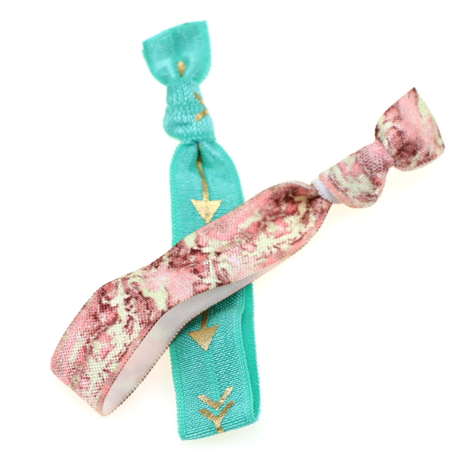 120 cintas elásticas para el pelo estampadas, sin pliegues, para mujer, para yoga