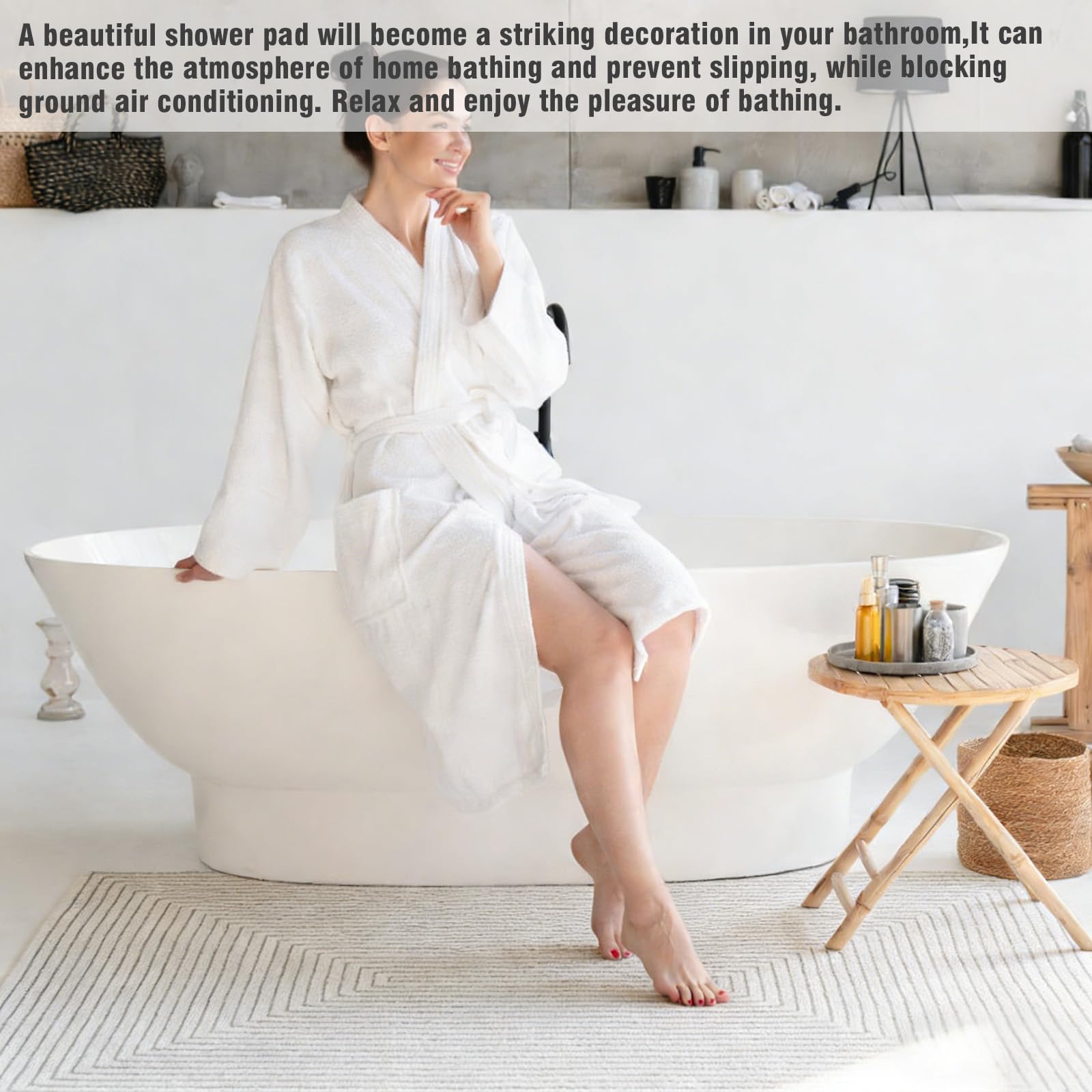 Duschmatte rutschfest 50x80cm, Antirutschmatte Dusche, Badematte mit Ablauflöchern, Schnell Trocknend Badematte Duschmatten PVC-Luffa Massage Antirutschmatte für Badezimmer Duschwannen