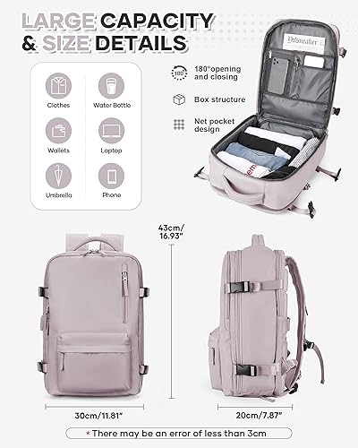 Vista 98 de VECAVE Mochila de viaje para laptop, mochila aprobada para vuelos,Mochila deportiva para universidad casual, E-peacockblue, Mochila para laptop