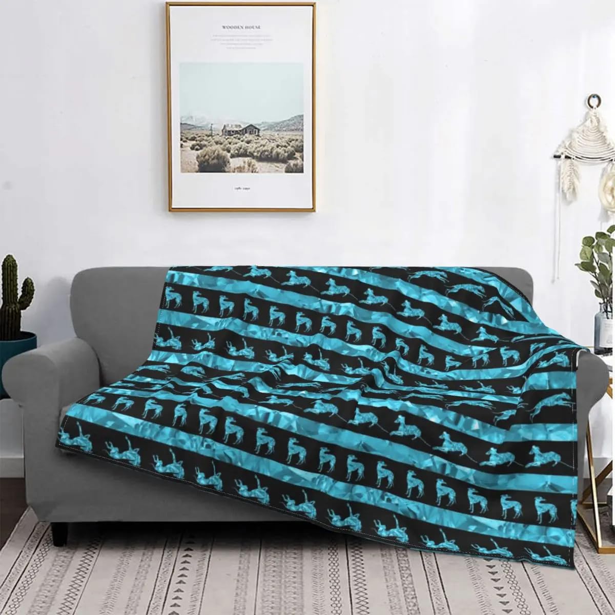 Couverture imprimée lévrier Greyhound en textile doux et durable