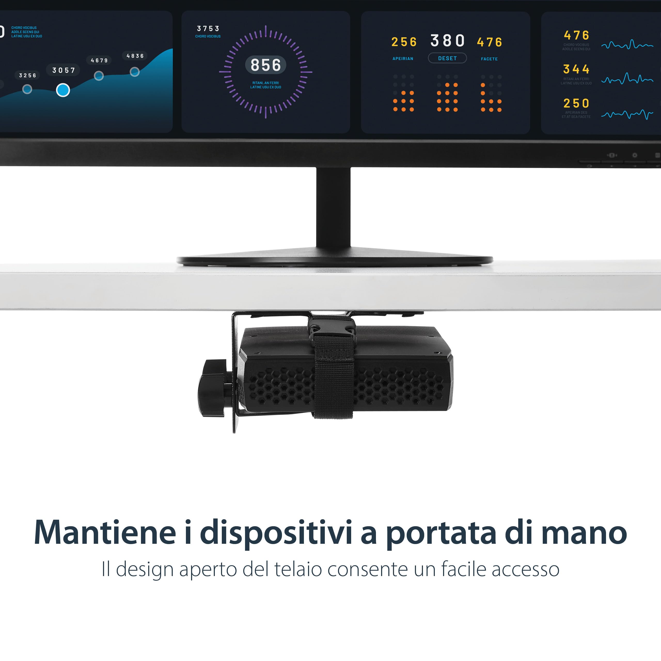 Staffa Da Parete VESA Per Monitor 13-34 Pollici - Fissa, Regolabile In Alluminio - Foto 9