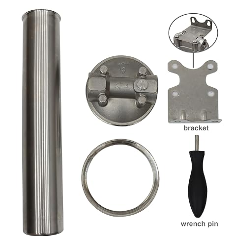 Miniatura 5 de TECHTONGDA Filtro de acero inoxidable para sistema de filtración de agua 1" NPT 20" L