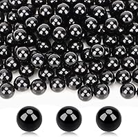 Vista 18 de Suream Cuentas para brochas de maquillaje, 1300 unidades, cuentas redondas negras, sin agujeros, de 0.315 in/0.31 pulgadas, perlas de relleno