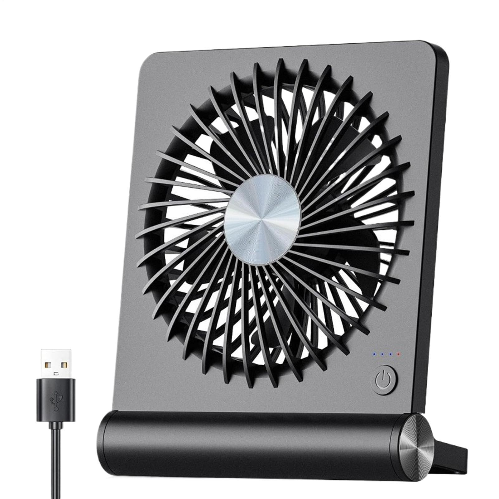 Mini ventilateur de bureau rechargeable USB Generico inclinaison 220° 3 vitesses table