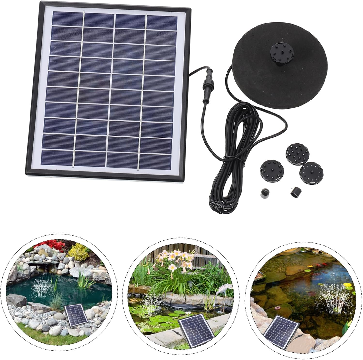 H Solar-powered Water Pump Fountain Pump for Outdoor Energy-saving Pool Fountain Kit