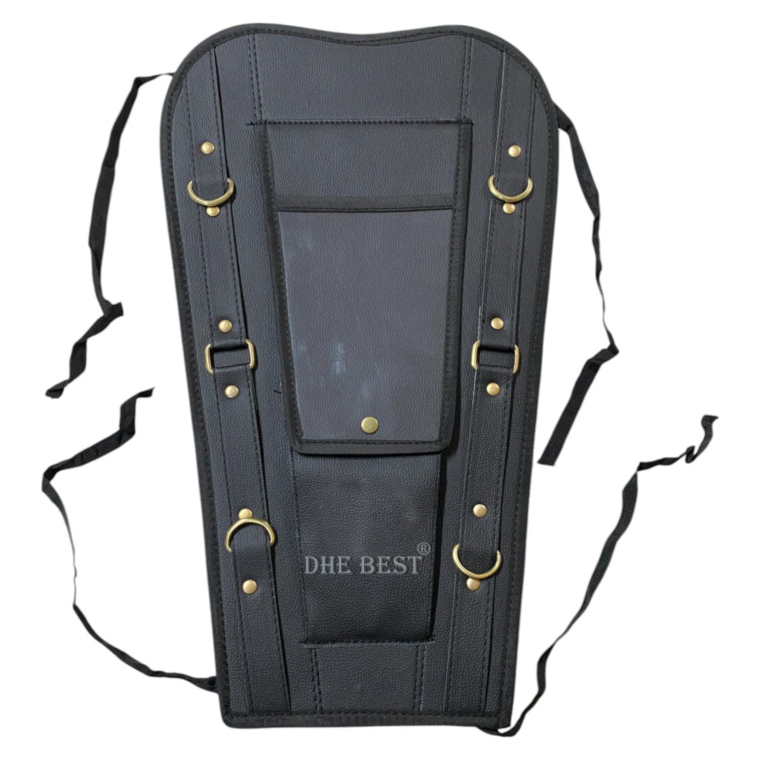Dhe Best Bike Accessories Petrol Tank Cover Black Strap/Mobile Pouch Black Suitable for RE NEW Standard 2024-image-37