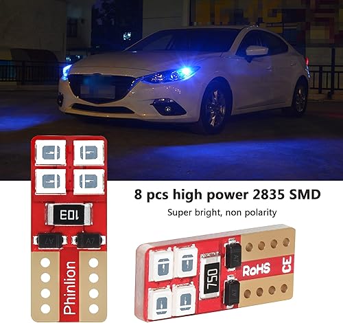 Miniatura 2 de Phinlion - Luces LED, 4 unidades T10 2835 8 W