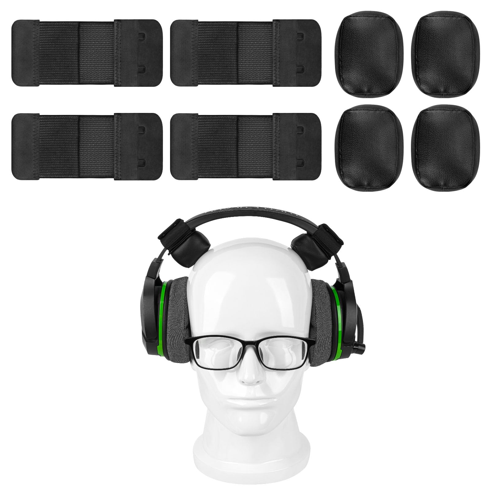 Geekria Comfort Headband Pressure Relief Pads for Tight On-Ear/Over-Ear Headphones, Memory Foam Headset Cushion Nuggets Damage Free Easy DIY