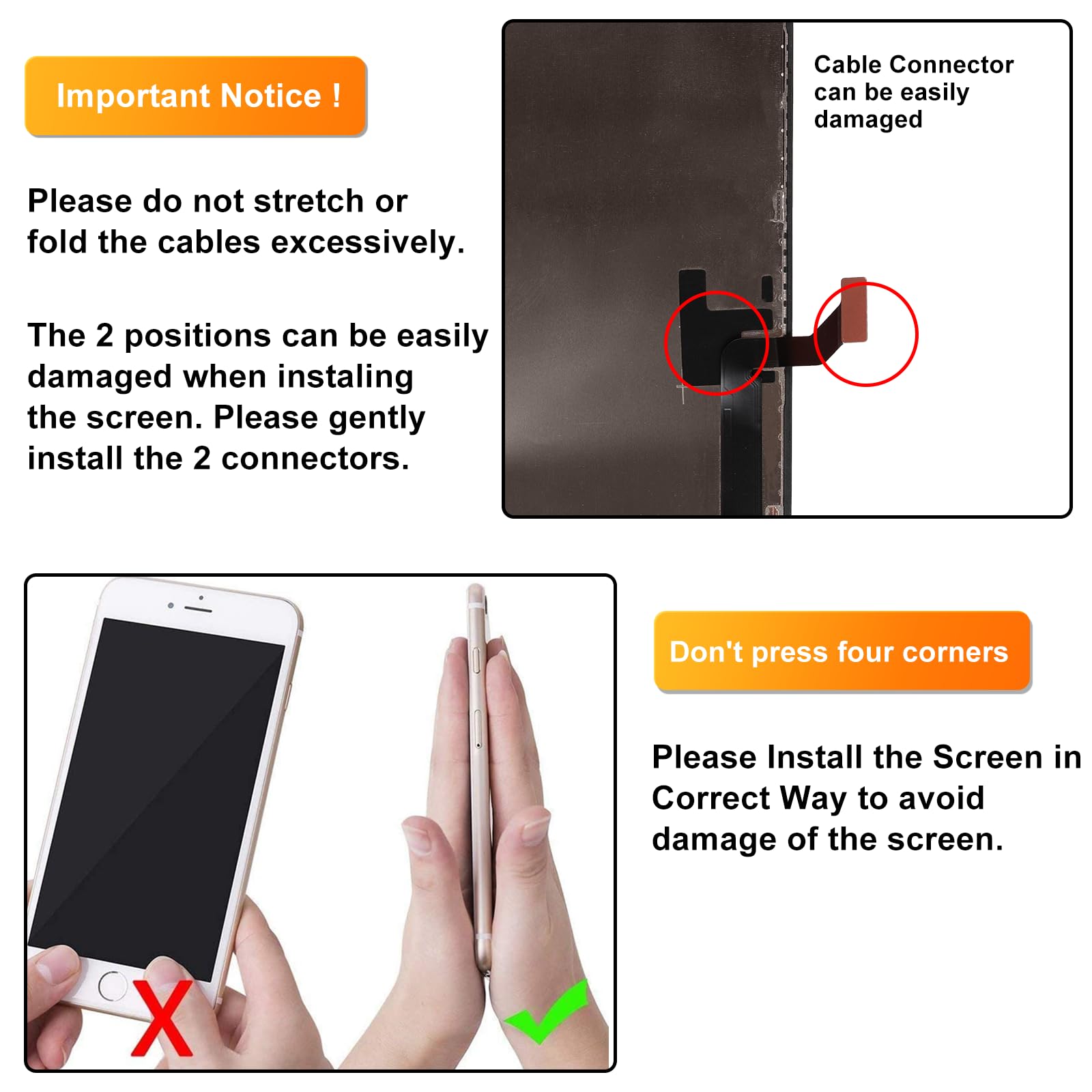 LL TRADER Display per iPhone 14 OLED 6,1'' OLED e Kit di Riparazione | Supporto per Schermo FHD con 3D Touch e Digitalizzatore, Dotato di Nastro Adesivo Impermeabile e Pellicola Protettiva