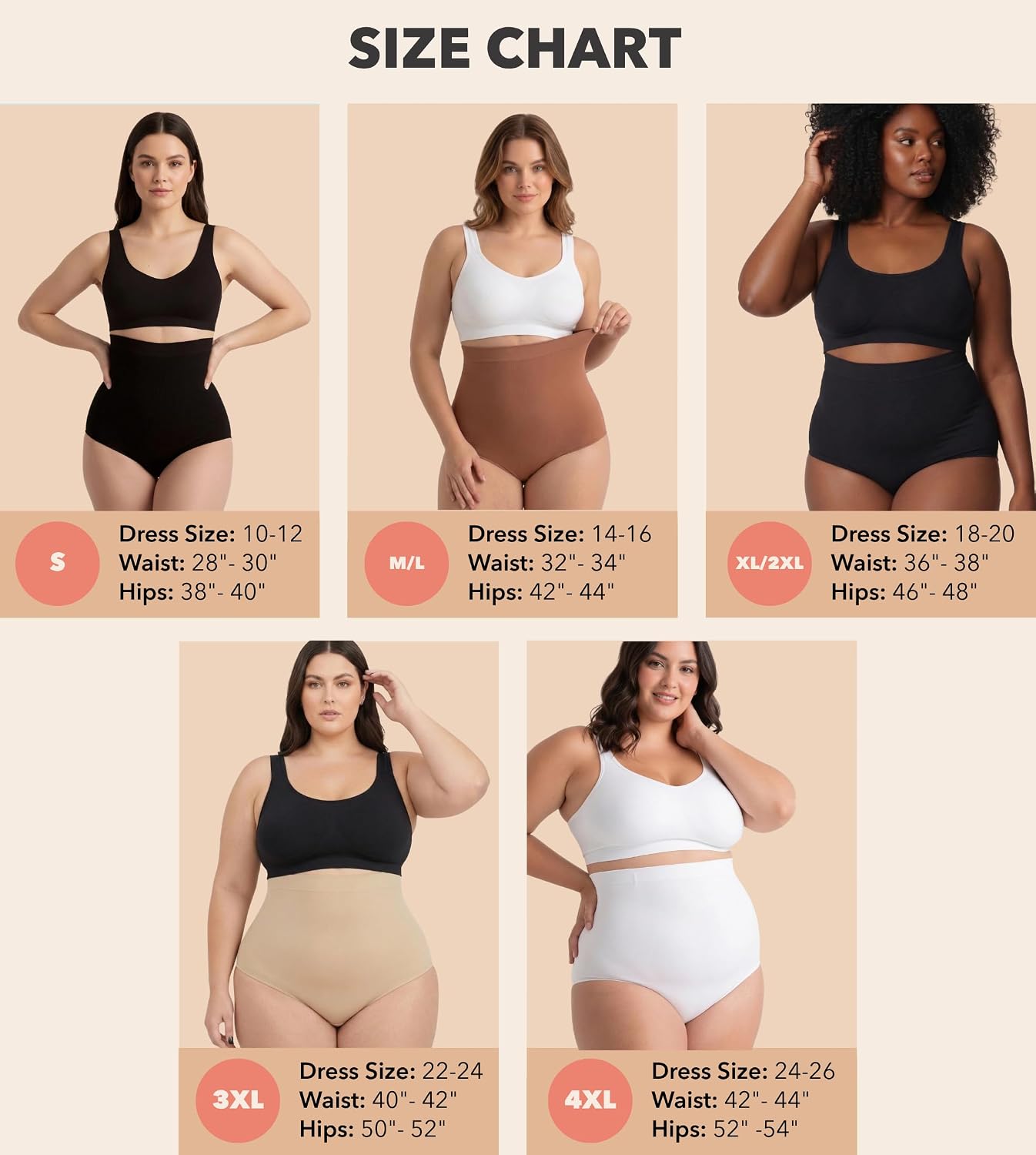 Conturve High Waisted Shapewear Panties for Women, Tummy Control Knickers, Seamless Body Shaper, Anti-Slip Silicone Waistband