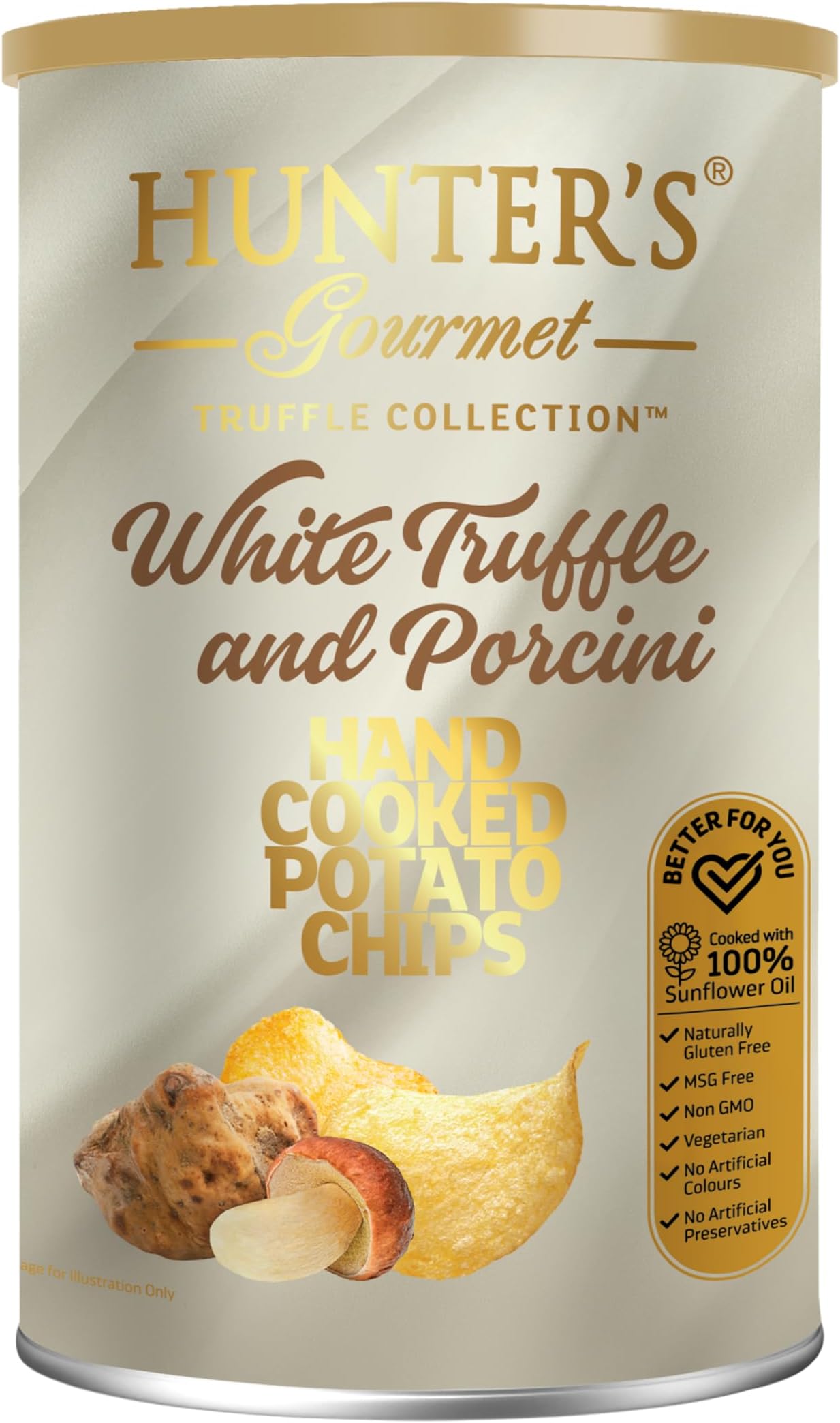 Hunter's Gourmet White Truffle and Porcini Hand Cooked Potato Chips -150g