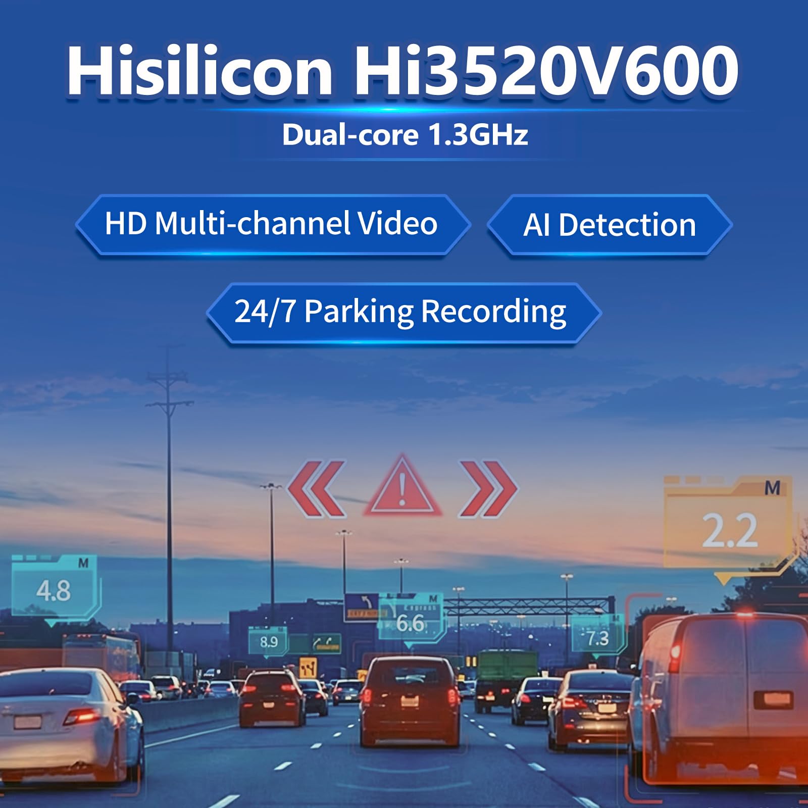 Amazon | BY-J 360度バードビューサラウンドシステム、1080PカーDVR