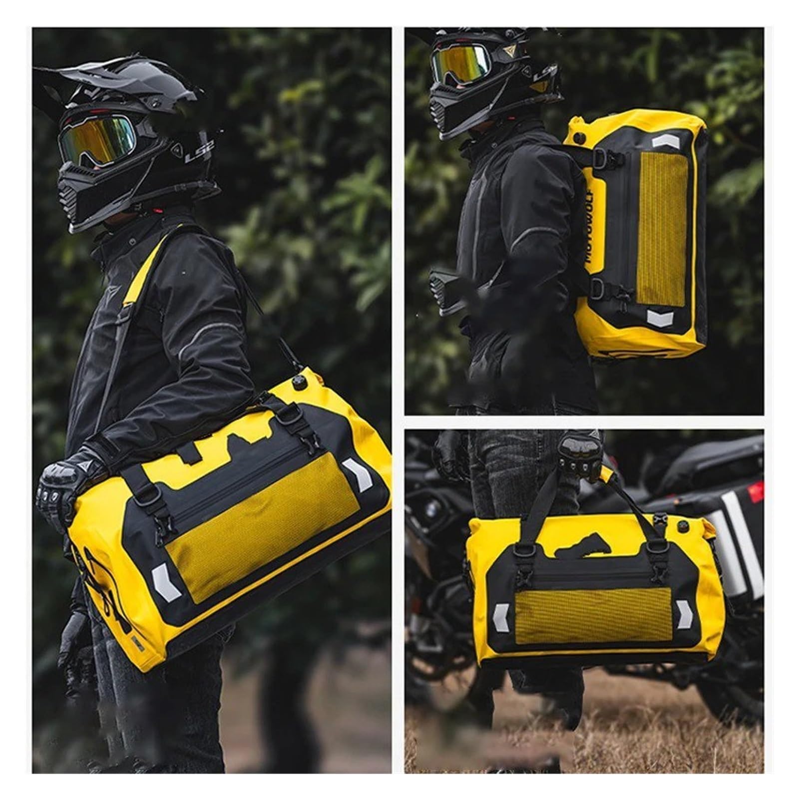 Borsa Coda Impermeabile Universale Per Moto Viaggio Bagagli Asciutti Esterno Zaino 40/66 / 90Lc Borse Da Sella Per Moto(90L color orange)