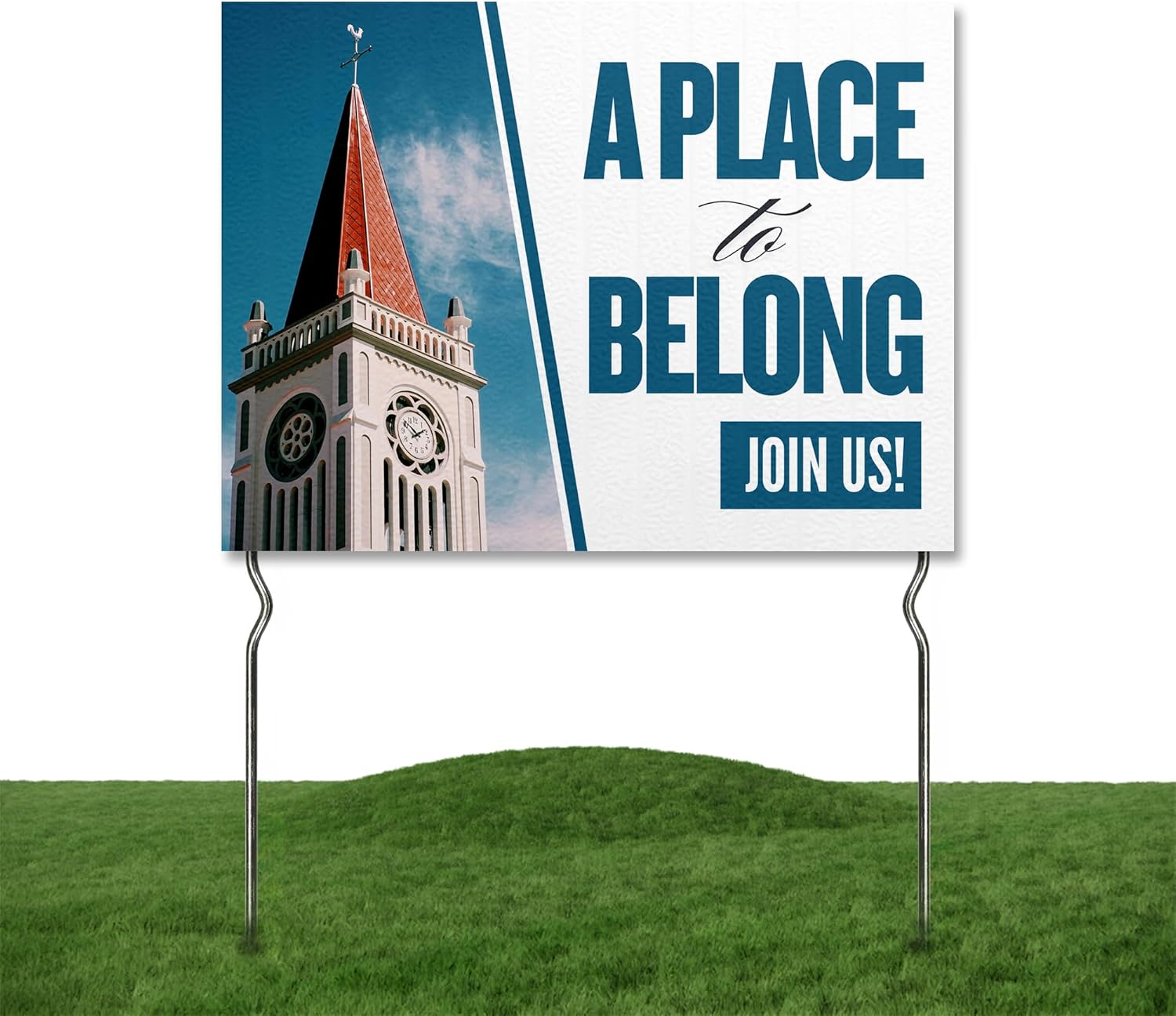 Need Prayer We’re Here for You! Yard Sign by DC | 24"x18" Double Sided Church Garden Sign with 13” Metal Stakes | Outdoor Signs Waterproof for Lawn, Patio, Sidewalk & House | Set of 2 | Made in USA