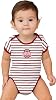 Two Feet Ahead Striped Baby Bodysuit Creeper Baby Boy Clothes for Newborn infants Sizes 0-3M 6M 12M