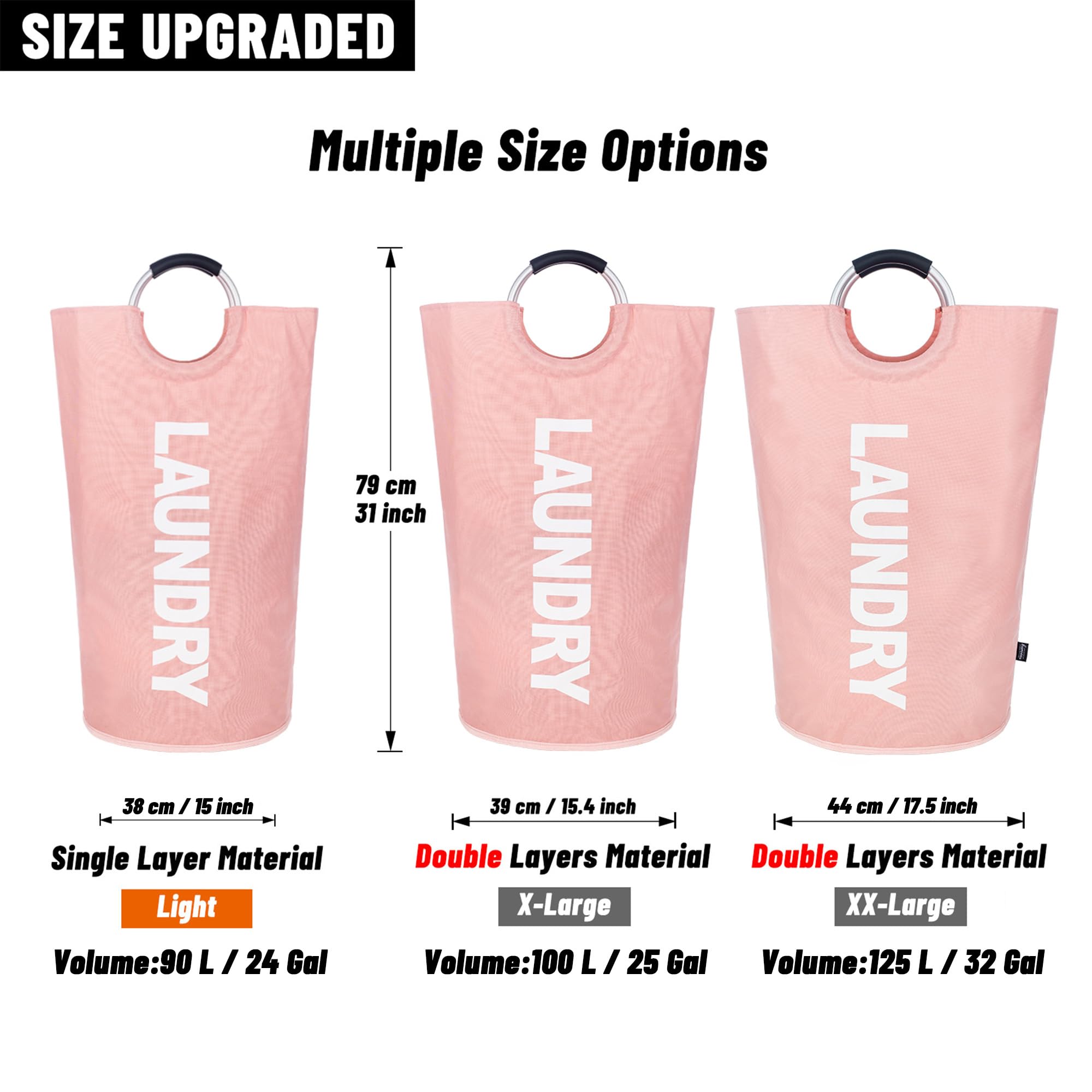 Caroeas 90L Collapsible Laundry Basket - Image 2
