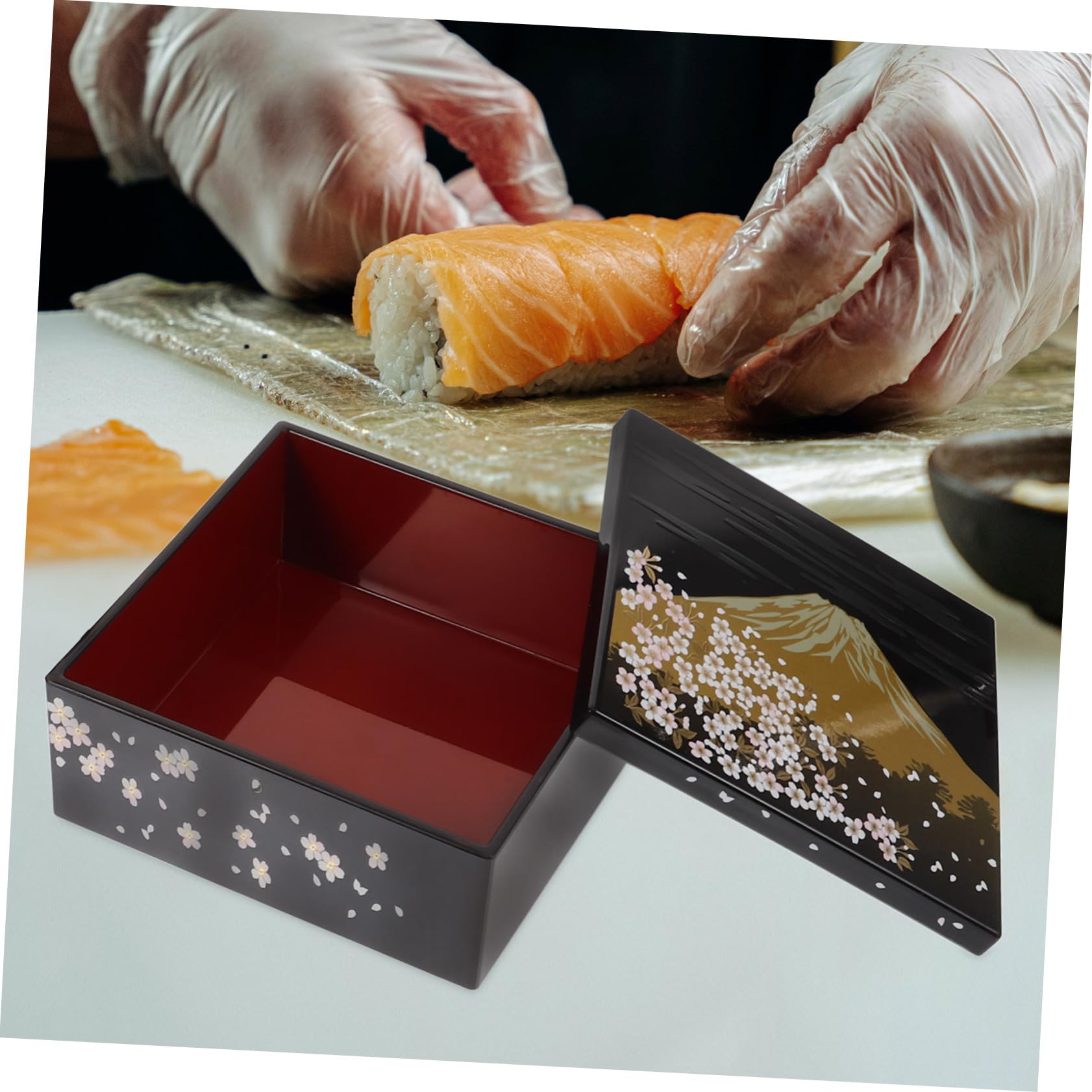 GLEAVI Boîte Bento à Couches Style Japonais Boîte à Lunch Pour Adultes Et Adolescents Portable