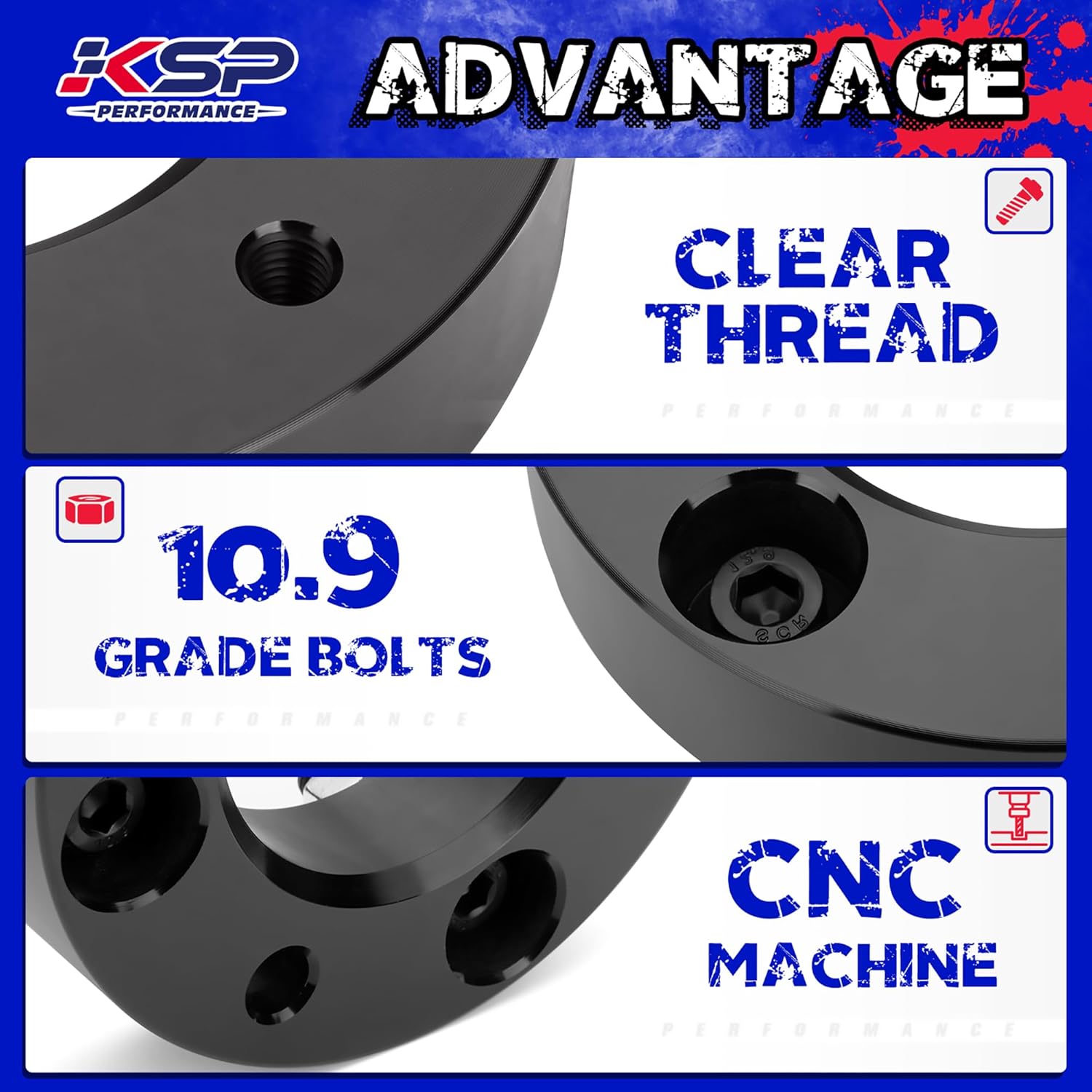 KSP 4Runner Full Leveling Lift Kits, 3"Front Suspension Strut Spacers and 2" Rear Polyurethane Coil Spring Spacers fit for 2003-2024 4Runner 2003-2015 Fj Cruiser 2WD 4WD (Black)