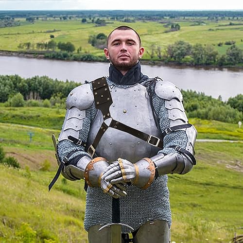 Miniatura 5 de Funda de espada renacentista, armadura medieval de guerrero, funda para hombro y espalda, soporte para rana cruzada, soporte de espada retro