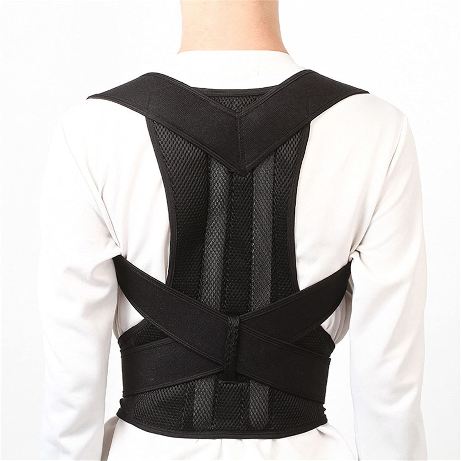 Wsparcie Back Brace Korektor postawy Regulowany pas podtrzymujący poprawia postawę i zapewnia pełne podparcie lędźwi w bólu dolnej i górnej części pleców dla mężczyzn i kobiet (XS)