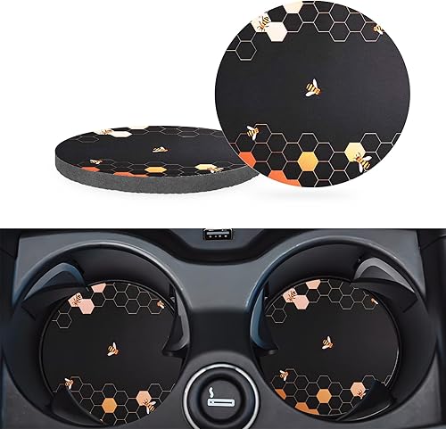 Miniatura 8 de Portavasos para Portavasos de Automóvil, Paquete de 2 – Posavasos Universales Antideslizantes de 2.75" con Inserto para Automóvil, Posavasos de Goma