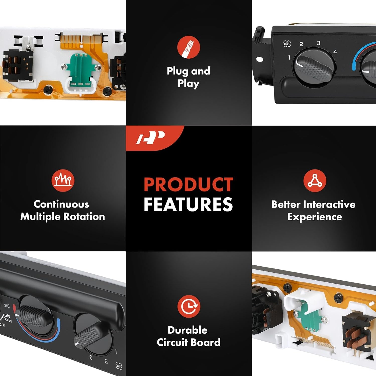 A-Premium A/C Heater Climate Control Panel Module Compatible with Chevrolet Blazer 1998-2004, S10 1998-2004 & GMC Jimmy 1998-2001, Sonoma 1998-2004 & Oldsmobile Bravada 1998-2004