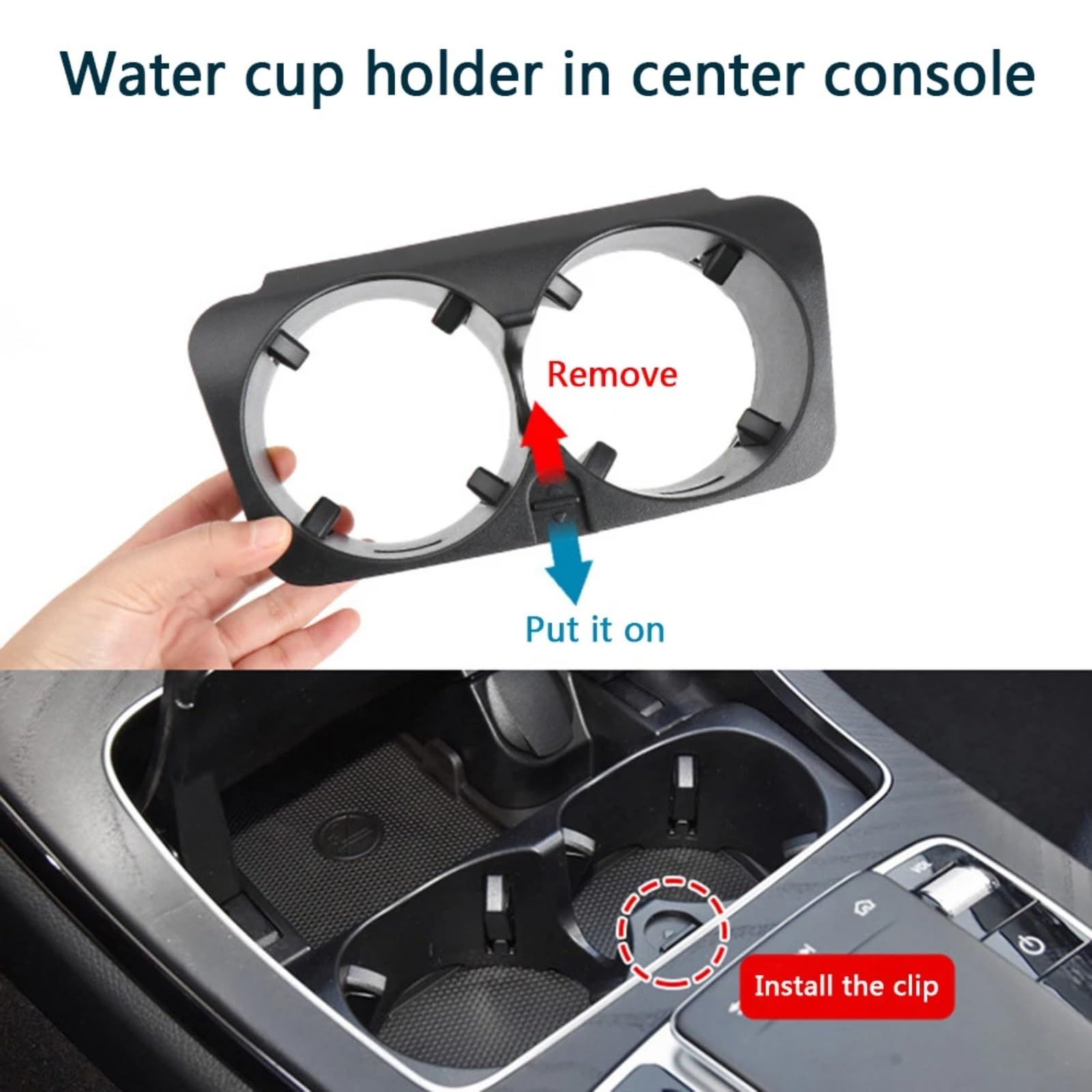 Centrale Consolle Portabevande Custodia Per Inserto Portabicchieri Per Console Centrale Anteriore Per Auto 2056800691 Compatibile Con Benz W205 Class C W447 Class V 2016-2021