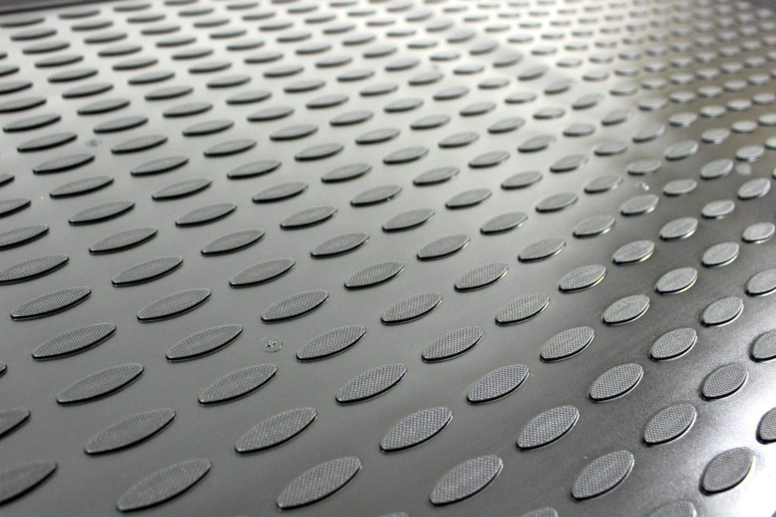 J&J AUTOMOTIVE Tapis de Coffre en Caoutchouc Premium Dacia Dokker 2012-2021, Ajustement Spécifique, Bord Haut, Noir, Antidérapant, Inodore