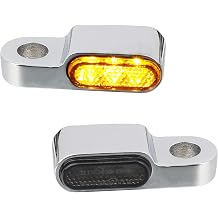 NTHREEAUTO Handlebar LED Turn Signals Mini Motorcycle Blinkers Brake Clutch Marker Light Compatible with Harley Dyna Sportster Honda Shadow VLX 600 V-Star 650 Suzuki Boulevard
