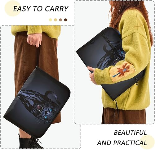 Miniatura 6 de senya Roaring Black Panther - Organizador de archivos expansible, 13 bolsillos con cremallera para documentos, tamaño carta A4