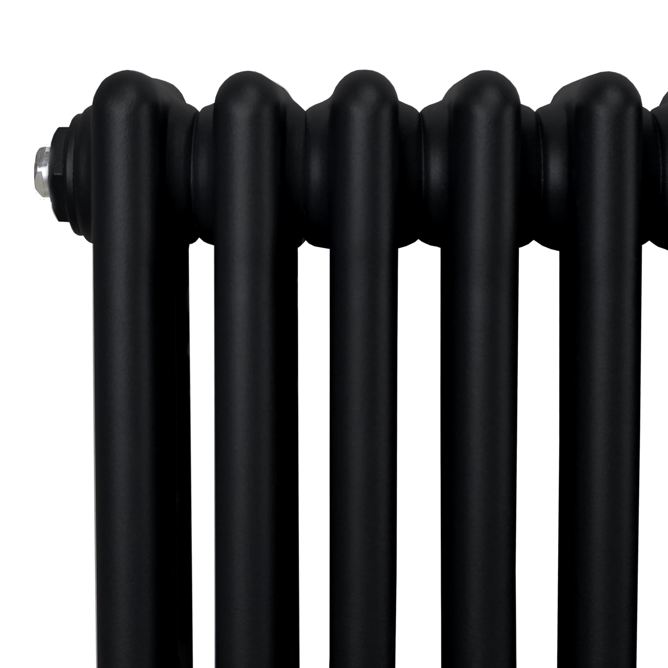 Radiador Tradicional Horizontal de 3 Columnas 600mm x 1012mm | Negro | Acero | Montado en pared | Kit de fijación y soportes + Cepillo de limpieza GRATIS | Calefacción calefactor