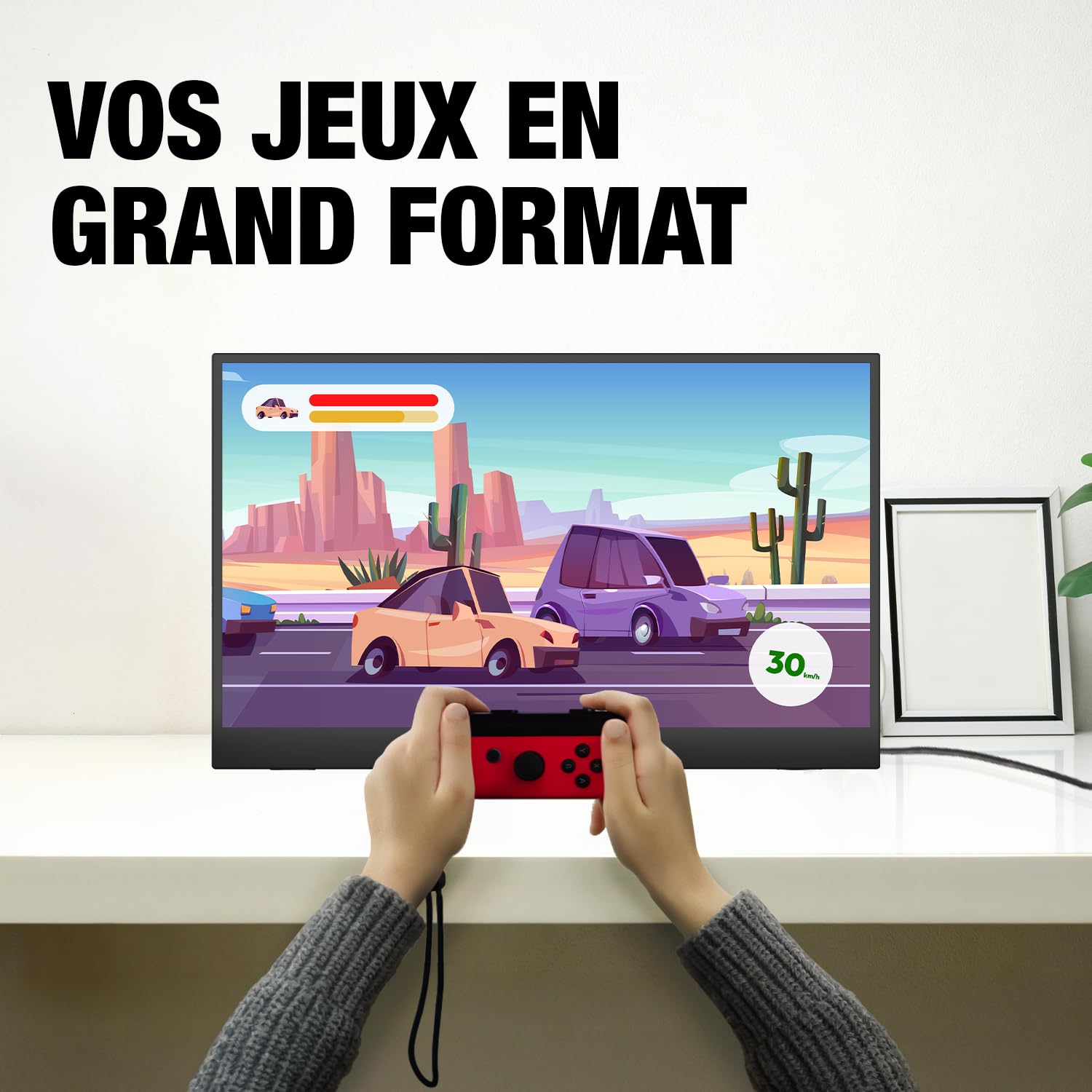 Logicom Nomad Display Ecran Portable 15,6 Pouces Full HD - écran IPS - ecran Portable USB-C & Mini HDMI deuxième écran Ordinateur Portable - ecran pc Gamer Xbox/PS4/5
