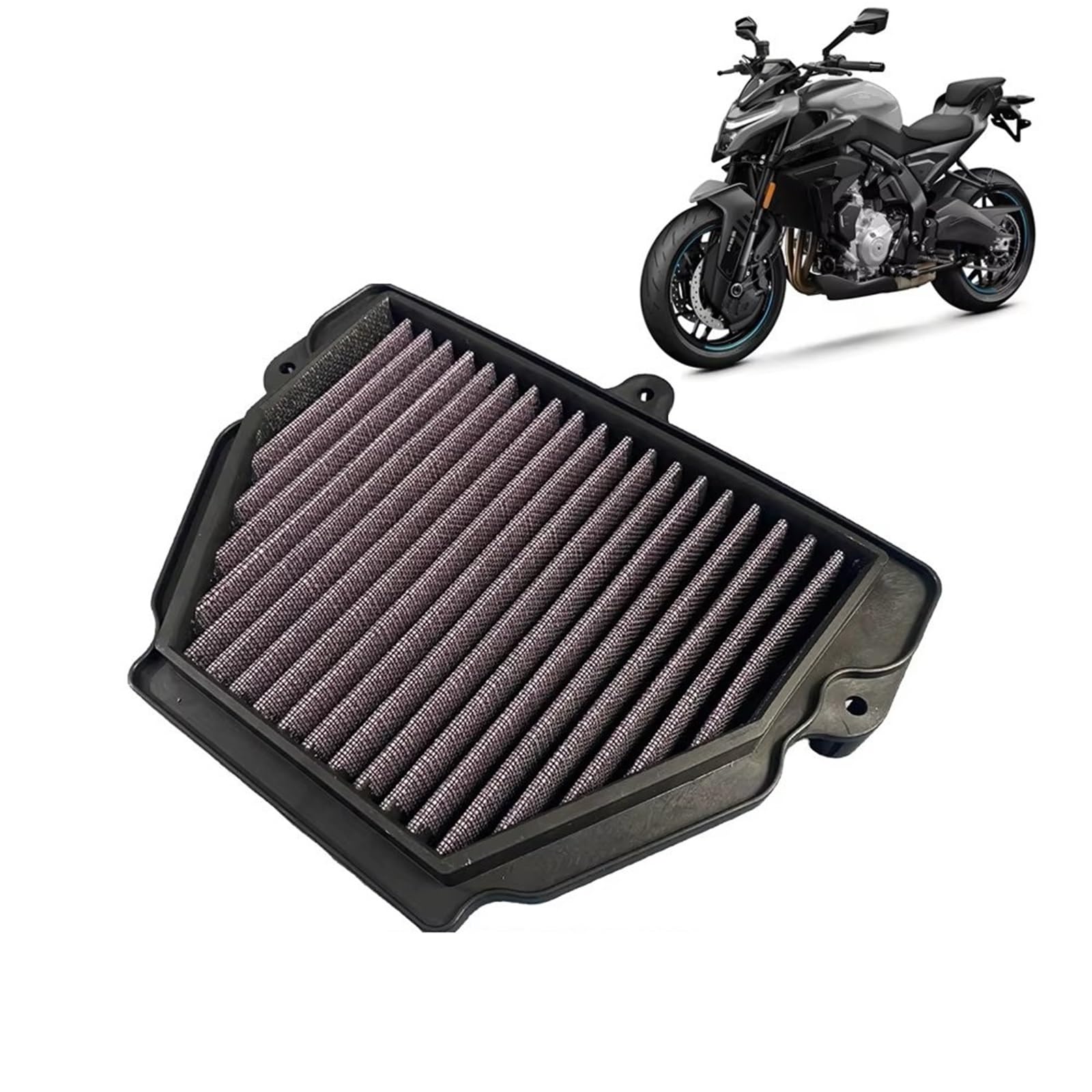 Filtro Aspirazione Aria Moto Per CFMOTO Per 675NK | Per filtro aria motore moto 675SR-R Tessuto non tessuto ad alto flusso 675cc