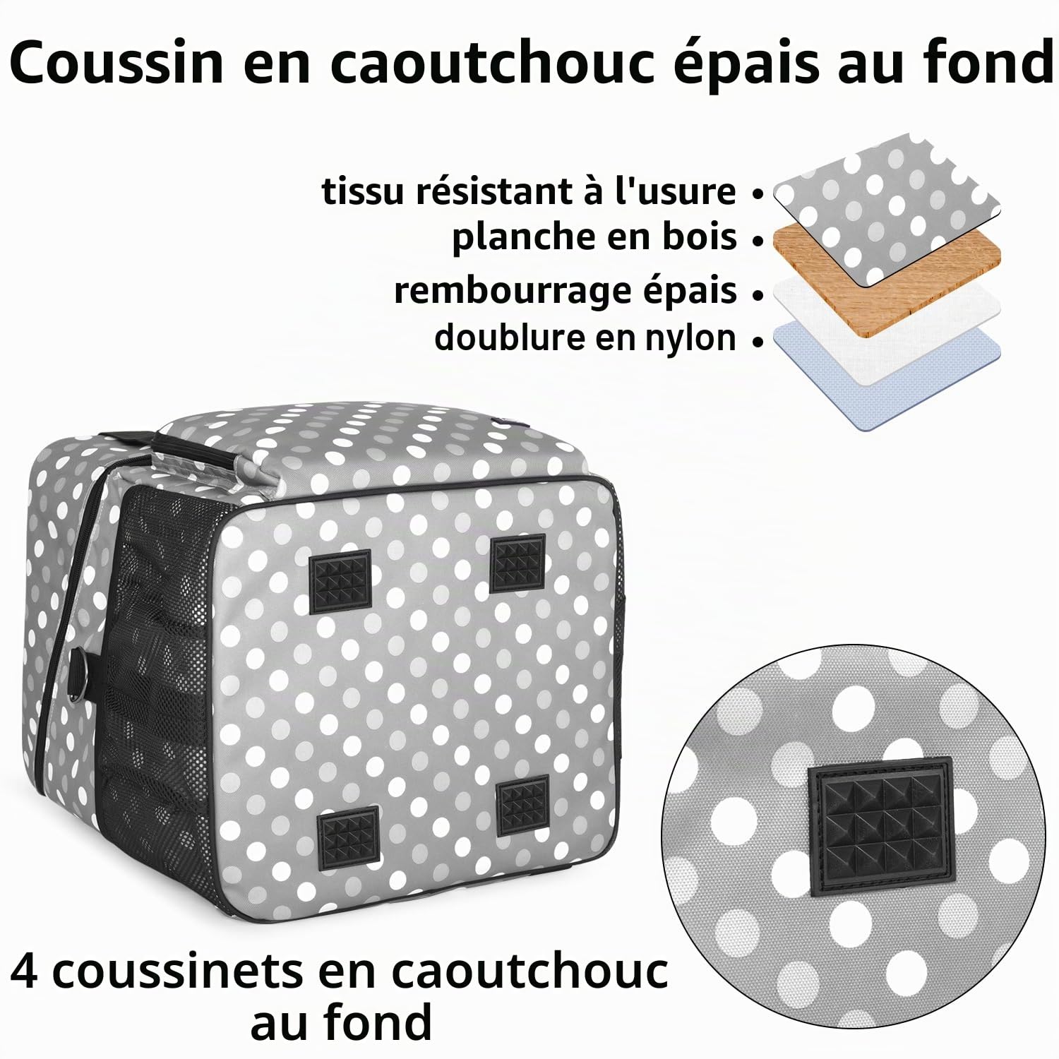 Luxja Sac Surjeteuse pour la Plupart des Surjeteuses Machine, Points Gris | Sac Transport Surjeteuse, Sac Rangement pour Surjeteuse et Accessoires