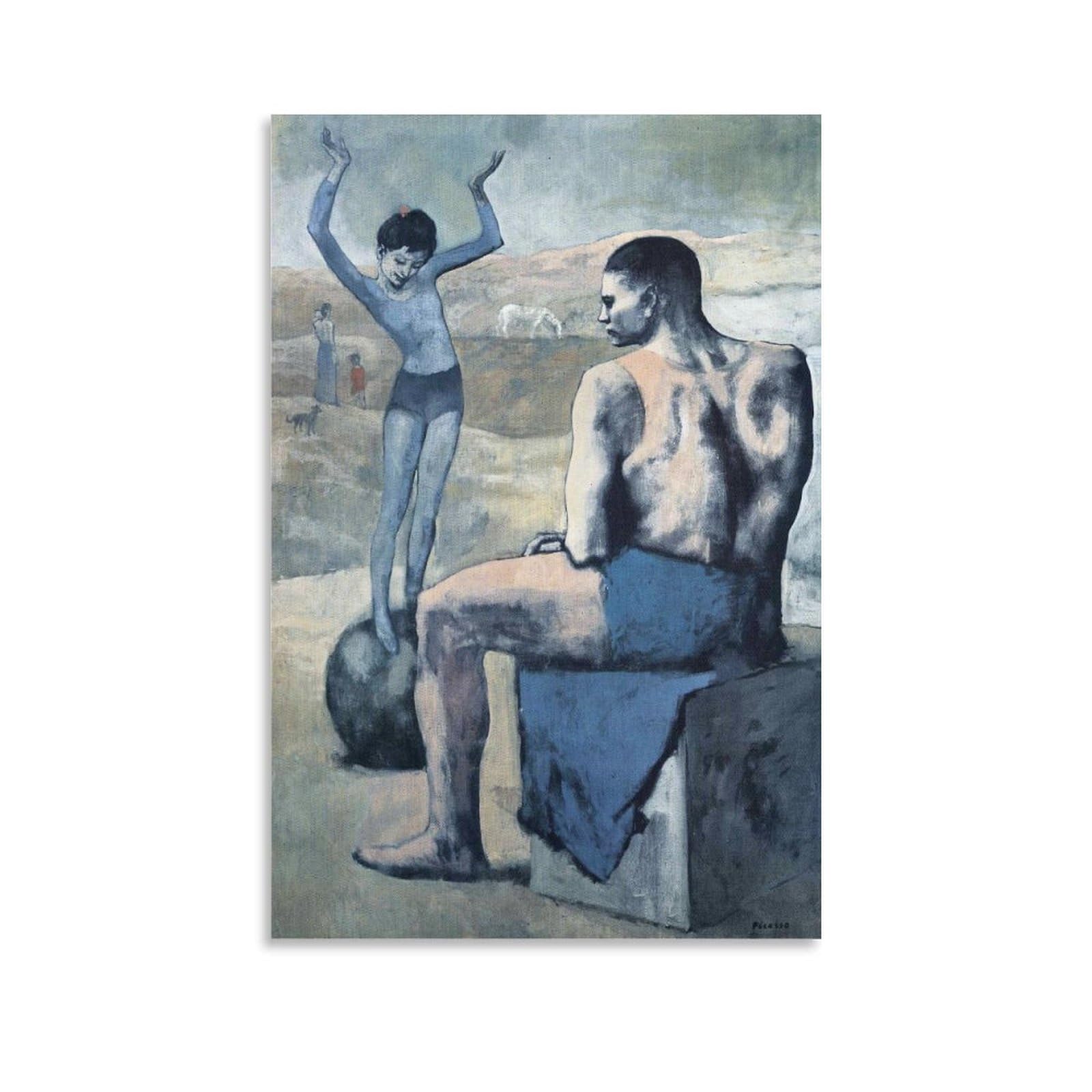 LZTEN Pablo Prints Picasso Girl on The Ball 1905 Prints Posters Canvas Wall Art Oil Paintings Deco Unframed 20x30inch