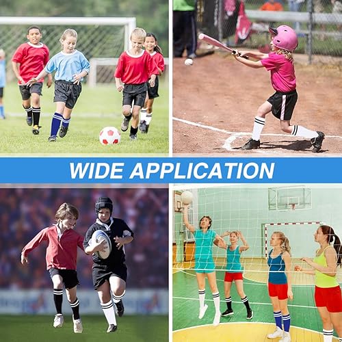 Miniatura 5 de 3 pares de espinilleras de fútbol juvenil, resistentes a los impactos, 3 pares de calcetines largos de fútbol, espinilleras flexibles para niños de