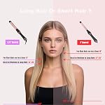 Lanvier Rotating Curling Iron 1.25 Inch Automatic Long Barrel Curling Wand for Waves; Tourmaline Ceramic Self Curler with 2 Rotating Speed, 11 Adjustable Temperature and Dual Voltage for Worldwide Use