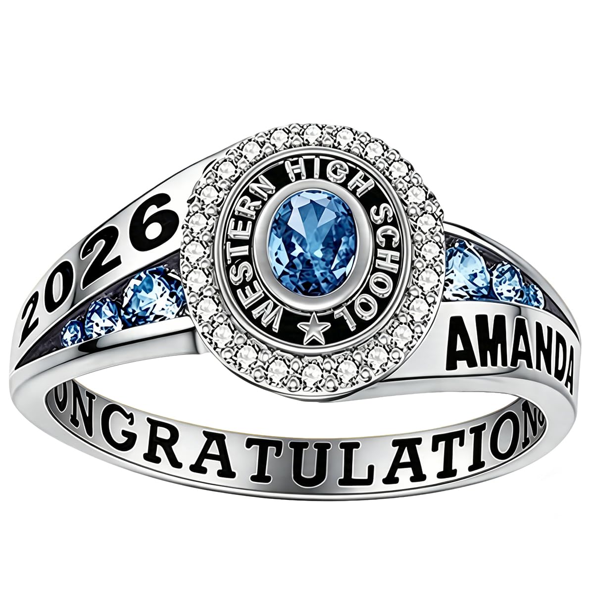 PhaedraOona Class Ring for Women High School